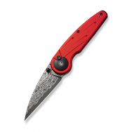Civivi Knives Starflare C23052-DS1 Red Aluminum Damascus Steel Pocket Knife