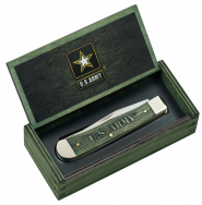 Case xx Knives Trapper U.S. Army Green-wash Bone Stainless 15035 Pocket Knife