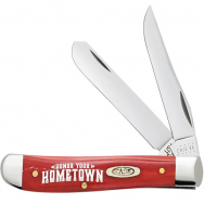 Case xx Knives Mini Trapper Honor Your Hometown Dark Red Stainless Pocket Knife