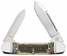 Case xx Knives Select 25th Ann 1/400 Canoe Natural Bone 10417 Pocket Knife