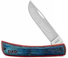 Case xx Knives Sod Buster Jr DAD Blue & Red Wood 10637 Stainless Pocket Knife