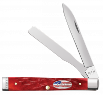 Case xx Knives Baby Doc Stars Stripes Dark Red Bone 10847 Stainless Knife