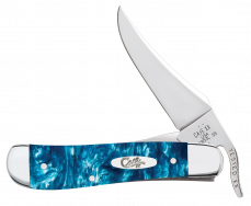 Case xx Knives Russlock Teal Swirl Kirinite 12292 Stainless Pocket Knife