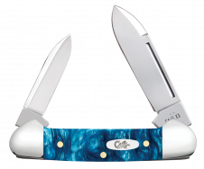 Case xx Knives Butterbean Teal Swirl Kirinite 12293 Stainless Pocket Knife