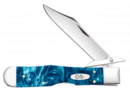 Case xx Knives Cheetah Cub Teal Swirl Kirinite 12296 Stainless Pocket Knife