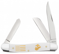 Case xx Knives Stockman U.S. Marines White Synthetic 13212 Stainless Pocket Knife