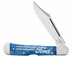 Case xx Knives Copperlock Ford Motors Navy Blue Bone 14347 Stainless Pocket Knife