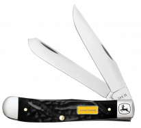 Case xx Knives Trapper John Deere Black Synthetic 15804 Stainless Knife