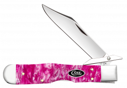 Case xx Knives Cheetah Cub Pink Crackle Kirinite 16166 Stainless Pocket Knife
