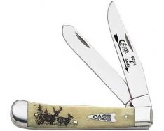 Case xx Knives Trapper Whitetail Deer 20845 Natural Bone Stainless Pocket Knife