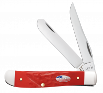Case xx Knives Mini Trapper Rough Red Stars Stripes 30691 Stainless Pocket Knife
