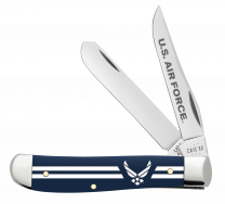 Case xx Knives Mini Trapper Air Force Blue Synthetic 32416 Stainless Pocket Knife