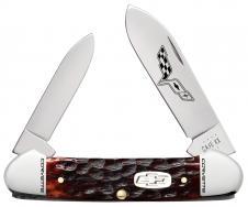 Case xx Knives Chevy Corvette Mahogany Bone Canoe 33713 Stainless Pocket Knife