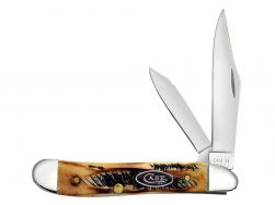 Case xx Knives Peanut 6.5 BoneStag 39876 Stainless Pocket Knife