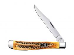 Case xx Knives Slimline Trapper 6.5 BoneStag 39879 Stainless Pocket Knife