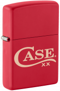 CASE XX Knives Windproof Red Matte Finish Brass 50266 Zippo Lighter
