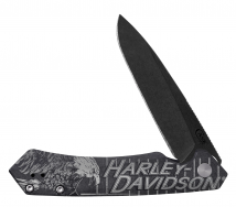Case XX Knives HarleyDavidson Kinzua 52260 Black Aluminum DLC S35VN Pocket Knife