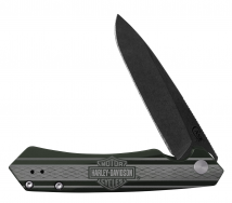 Case XX Knives HarleyDavidson Kinzua 52261 Green Aluminum DLC S35VN Pocket Knife