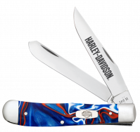 Case xx Knives Trapper Harley-Davidson Patriotic Kirinite 52282 Stainless Knife