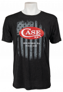 CASE XX Knives U.S. Flag & Red Logo Black Cotton Small T-Shirt 52586