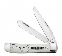 Case XX Knives Trapper 540226 Longhorn Natural Bone Stainless Steel Pocket Knife