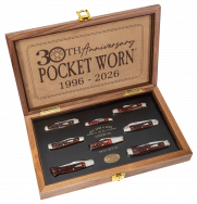 Case xx Pocket Worn 30th Ann. 8-Knife Mint Set 55238 Mahogany Bone Stainless