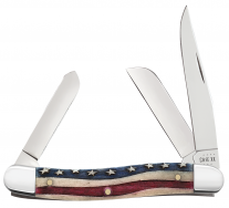 Case xx Stockman Knife Star Spangled Natural Bone US Flag Stainless Pocket 64136