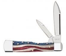 Case xx Knives Gunstock Star Spangled Banner Natural Bone 64140 Pocket Knife