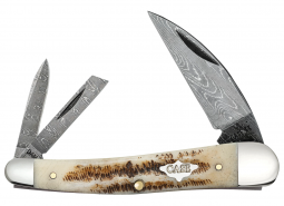 Case xx Knives Seahorse Whittler 77464 Damascus Vintage Bone Pocket Knife