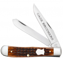 Case XX Knives Trapper 79410 Brothers Brown Bone Stainless Steel Pocket Knife