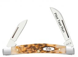 Case xx Knives Pilot Run Small Congress Amber Bone 91593 2-Blade Pocket Knife