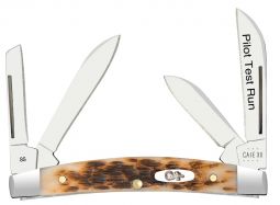 Case xx Knives Pilot Run Small Congress Amber Bone 91594 4-Blade Pocket Knife