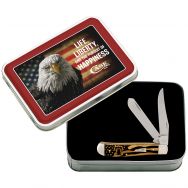 Case xx Knives Mini Trapper Liberty Bell Antique Bone AWTC07LP Pocket Knife