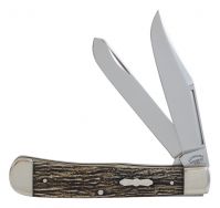 Case xx Knives Cattaraugus Trapper Terra Firma Brown Bone Stainless Pocket Knife