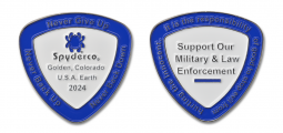 Spyderco Blue 2024 SpyderCoin Military Law Enforcement Commemorative Coin