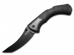 Cold Steel Black Sable Lockback FL-42BS Shredded Carbon Fiber XHP Steel Knife