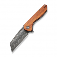 Civivi Knives ExOne Liner Lock C23036-DS1 Wood Damascus Steel Pocket Knife