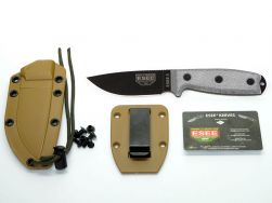 ESEE Knives 3PM Fixed Blade Knife Black 1095 Carbon Steel Gray G10
