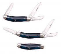 Cold Steel Knives Smooth Blue Bone Stockman FL-GSTKM-B Stainless Pocket Knife