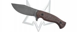 Fox Knives Eastwood Tiger Fixed Blade FX-106DCF Copper Fat Carbon Damascus Knife