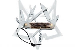 Fox Knives 226/8 SCE Multi Tool Camp w/Scissors M390 Stainless Deer Stag