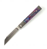 Jack Wolf Knives Feelbetter Jack Purple Abalone S90V Steel Pocket Knife