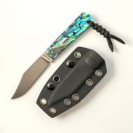 Jack Wolf Knives Gateway FIXedc Abalone Sandvik 14C28N Stainless Knife