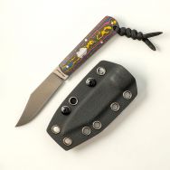 Jack Wolf Knives Gateway FIXedc 80s CamoCarbon Sandvik 14C28N Stainless Knife