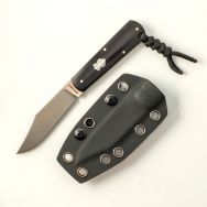 Jack Wolf Knives Gateway FIXedc Ebony Wood Sandvik 14C28N Stainless Knife
