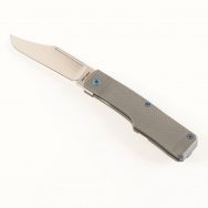Jack Wolf Knives Gunslinger Jack Checkered Titanium S90V Steel Pocket Knife