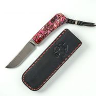 Jack Wolf Knives Pioneer FIXedc Red Abalone S90V Stainless Steel Knife