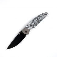 Jack Wolf Knives Tango Dark Matter Polar Fat Carbon S90V Stainless Pocket Knife