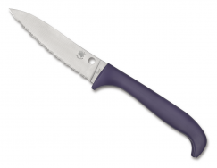 Spyderco Knives Counter Critter K21SPR Purple Polymer 7Cr17 Steel Kitchen Knife