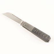 Jack Wolf Knives Midnight Jack MIDNI-02-TWILL-CF Carbon Fiber S90V Pocket Knife